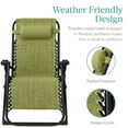 thumbnail image 4 of Best Choice Products Oversized Zero Gravity Chair, Folding Recliner w/ Removable Cushion, Side Tray - Lime Green, 4 of 8