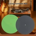 thumbnail image 2 of Tignapoo 12-Inch Anti-Static Acrylic Turntable Mat for Vinyl Records, Noise Reduction, Black/Green, 30cm Diameter, 3mm Thickness, 2 of 6