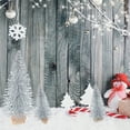 thumbnail image 4 of 8PCS Artificial Mini Christmas Trees, Bottle Brush Trees with Wood Base, Frosted Sisal Xmas Tree, DIY Crafts Mini Pine Tree for Party Home Table Top Decor Winter Ornaments, 4 of 7