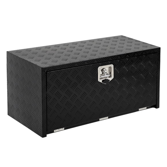 Caja de Herramientas Bajo Carrocería de Aluminio Reforzado - Impermeable con Bolsillo Interior de Malla - Almacenamiento para Camioneta, Pickup, RV o Remolque - Con Cerradura y Asistente