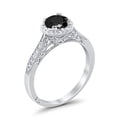 thumbnail image 7 of Halo Promise Round Ring Black CZ 925 Sterling Silver Size 10, 7 of 7