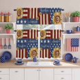 thumbnail image 2 of Independence Day Kitchen Curtains Valances 3 Piece Set, Stars and Stripe Rod Pocket Tier Curtain and Valance Drapes for Small Window 36 Inch Length for Bedroom Cafe, 2 of 9