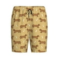 thumbnail image 3 of Picia Dachshund Dog Puppy Pajama Shorts for Men, Men's Pajama Bottoms, Sleepwear,Short Pajama Pants-3X-Large, 3 of 9