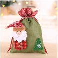 thumbnail image 3 of 2 bolsas de regalo de Navidad, bolsa de regalo de Papá Noel, muñecos de nieve, diseño de muñeca sin rostro con lazos de cinta, bolsas de regalo de Navidad, lino y algodón, reutilizables, para fiesta de cumpleaños, Navidad (diseño 1-muñeco de nieve) oso de fresa Electrónica, 3 of 5