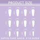 thumbnail image 3 of Fake Nails with Glue, Press on Nails Long Coffin Nails, Matte Heart Acrylic Nails Baby Blue Artificial French Tip-4PCS/Set, 3 of 4