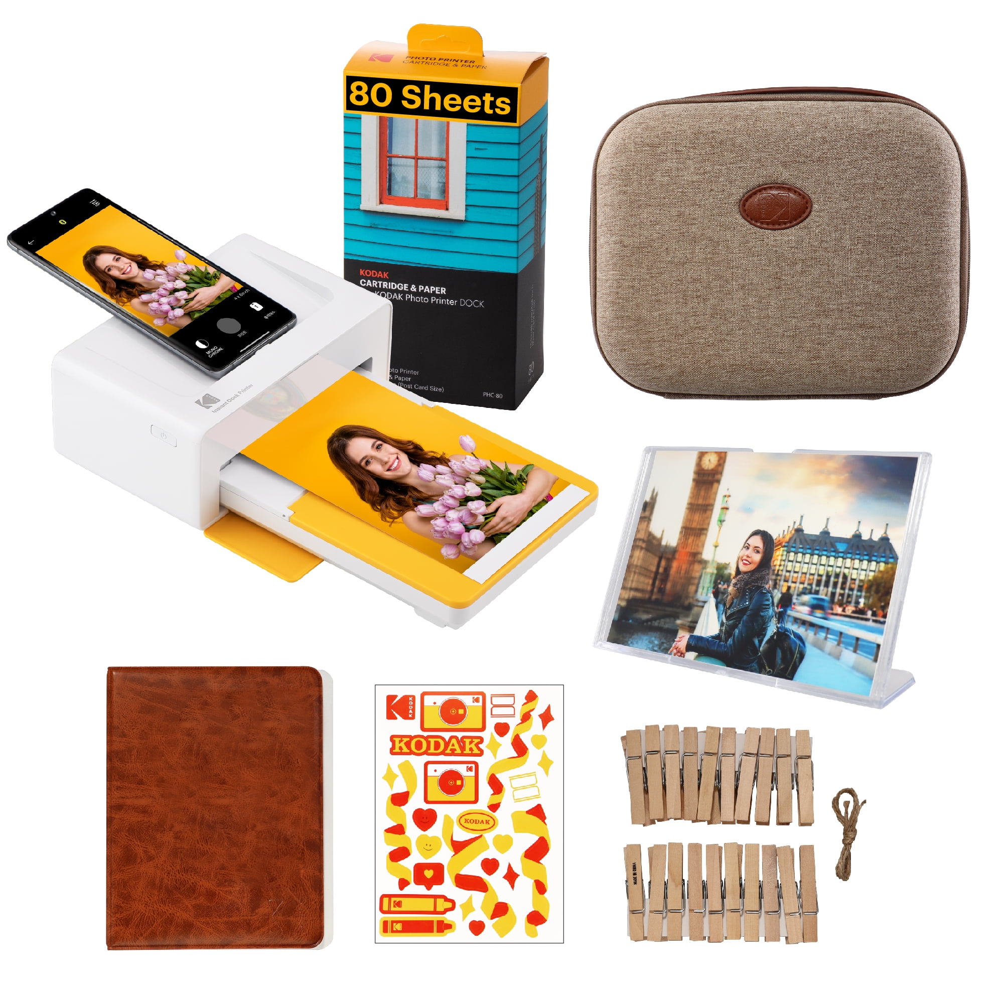 KODAK Dock Plus 4PASS Instant Photo Printer (4x6 inches) + 90 Sheets