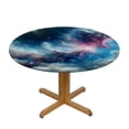 thumbnail image 3 of Acheng Cosmic Scene Round Tablecloth Full Width Single-Sided Printing 100% Polyester Fiber Waterproof Resistant Fabric 31-35, 3 of 8