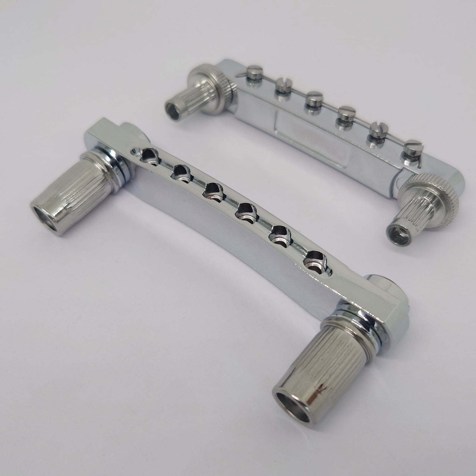 Guitar Fixed Saddle Bridge Tailpiece Set with ABR-1 Style Tune-O-Matic Bridge Chrome for ABR LP SG EPi Electric Guitars