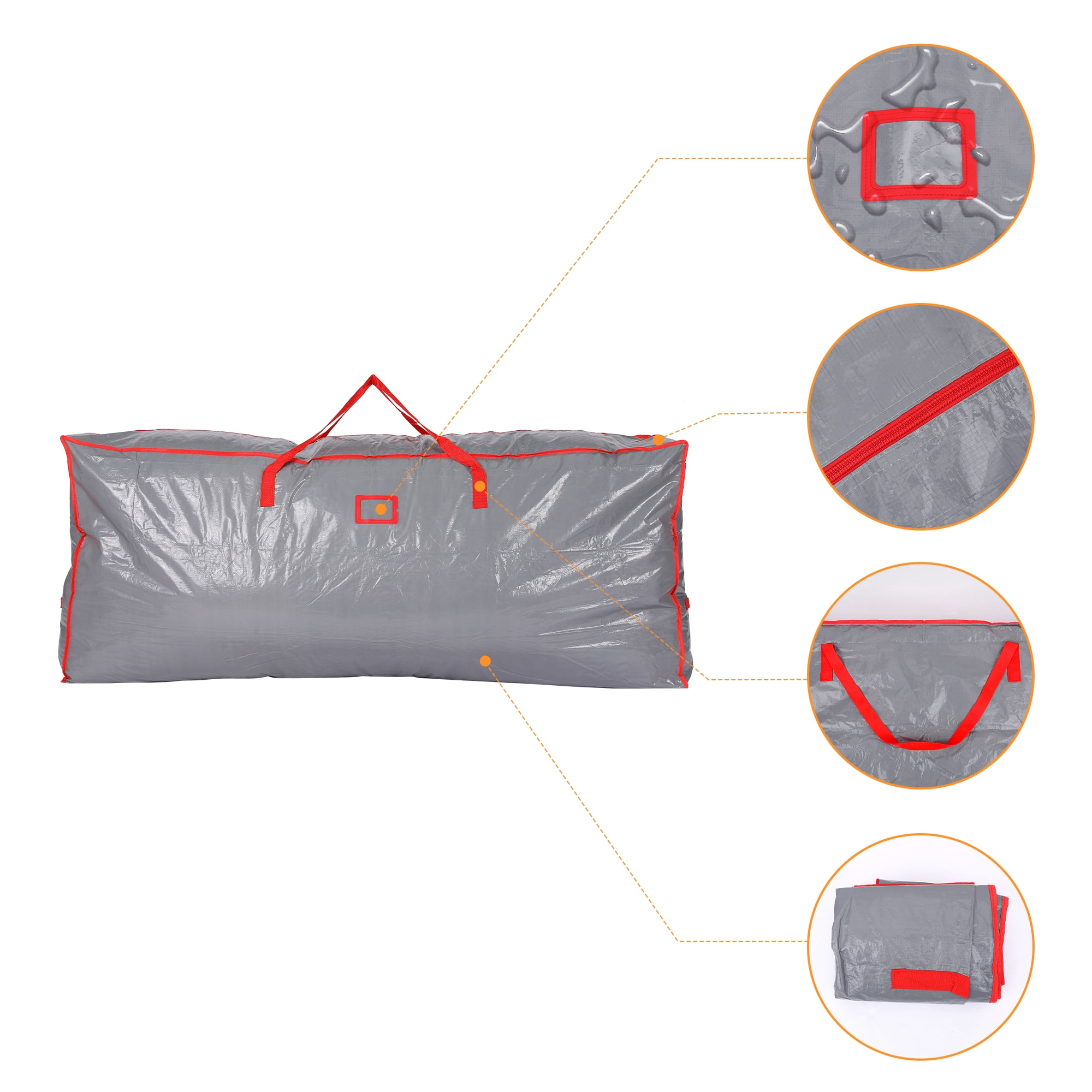 Unique Bargains Foldable Moving Storage Bags for Closet Organizers Gray 48x19.5x15in