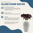 thumbnail image 5 of Bergamo Art 14" High Decorative Handmade Textured White Glass Vase in White, 5 of 5