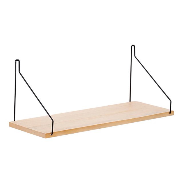 Estante de pared de madera de hierro para decoración del hogar, organizador de estantes de almacenamiento (500 x 165 x 158 mm) Tmvgtek Oficina Multiescena Multifunción