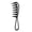 Black, variant on Wide Tooth Comb, Professional Salon Wide Teeth Comb Large Tooth Curl Comb