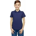 thumbnail image 2 of Galaxy Uniform Boys' Short-Sleeved Pique Polo Shirt - navy, 4 (Little Boys), 2 of 2