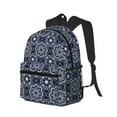 thumbnail image 2 of Lsque Geometry Flower Classic Casual Backpack - Large Capacity Water-Resistant Backpack for School, Work, Travel, and Outdoor Activities, 2 of 8