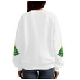 thumbnail image 6 of zaveiop Christmas Sweatshirt for Women Crewneck Sequin Christmas Tree Sweater Xma Long Sleeve Holiday Pullover Shirts (Z-White, L), 6 of 8