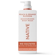 Native Moisturizing Body Wash, Sulfate Free, with Shea Butter, Peach & Orange Blossom, 22 fl oz