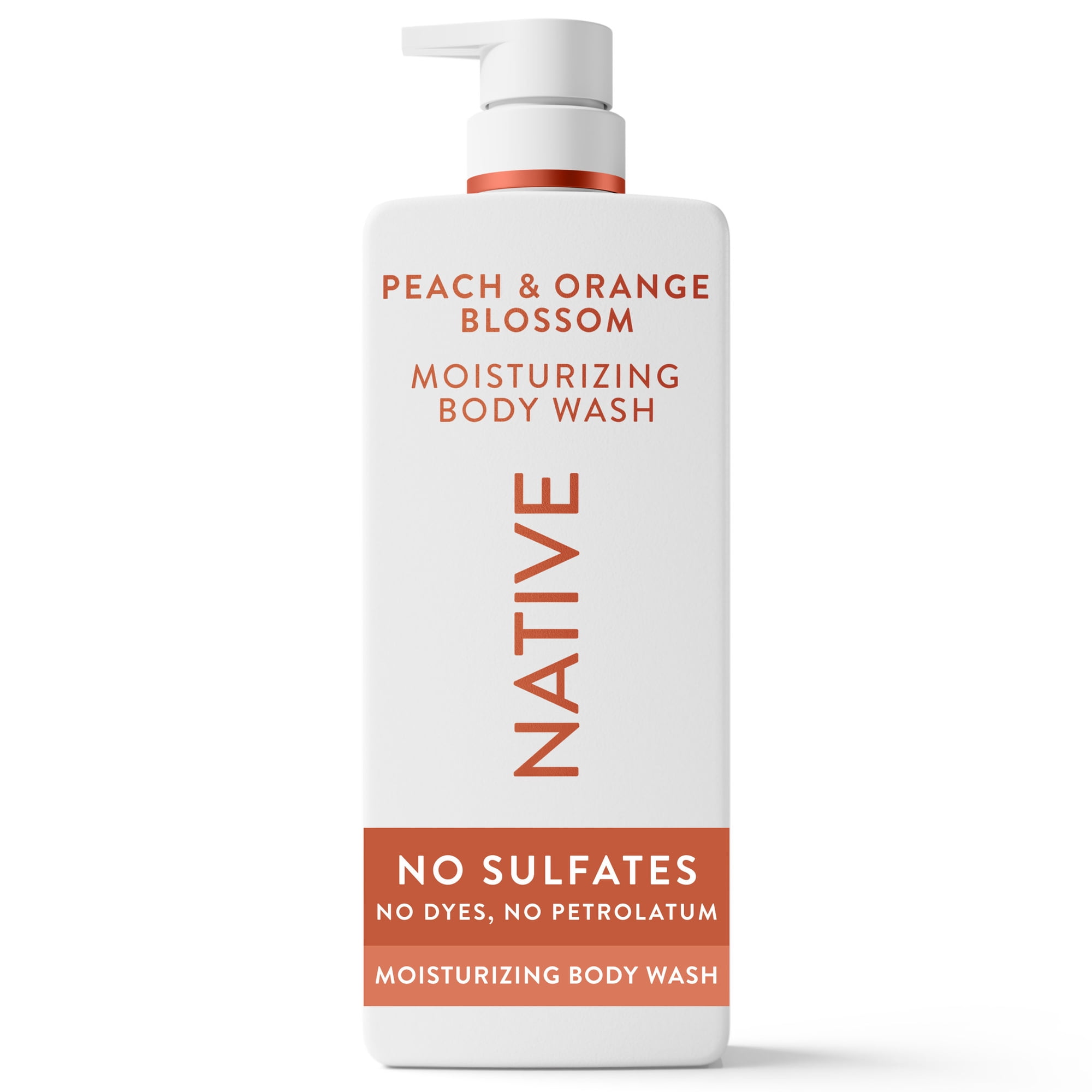 Native Moisturizing Body Wash, Sulfate Free, with Shea Butter, Peach & Orange Blossom, 22 fl oz