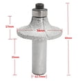 thumbnail image 4 of 1/2 Pouces Diamant Routeur Roue de Bit Demi Bullnose pour Profileur Main Granit de Marbre, 4 of 4
