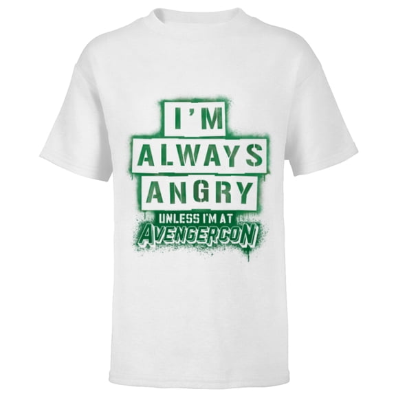 Marvel Ms. Marvel Hulk New Jersey Avengercon Always Angry - Short Sleeve T-Shirt for Kids - Customized-White