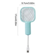 Fly Swatter, Electric Rechargeable Mosquito Racket Bug Zapper, USB Powered Handheld Insect Killer with Safety Mesh Grid, Portable Indoor Outdoor Pest Control Tool A