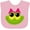AD-Pink, variant on Inktastic Frog Face Girl Girls Baby Bib
