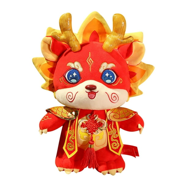 Muñeco de peluche de dragón de año Nuevo Chino, muñeco de Animal, figura de dragón, juguete de peluche para reuniones navideñas, festivales de