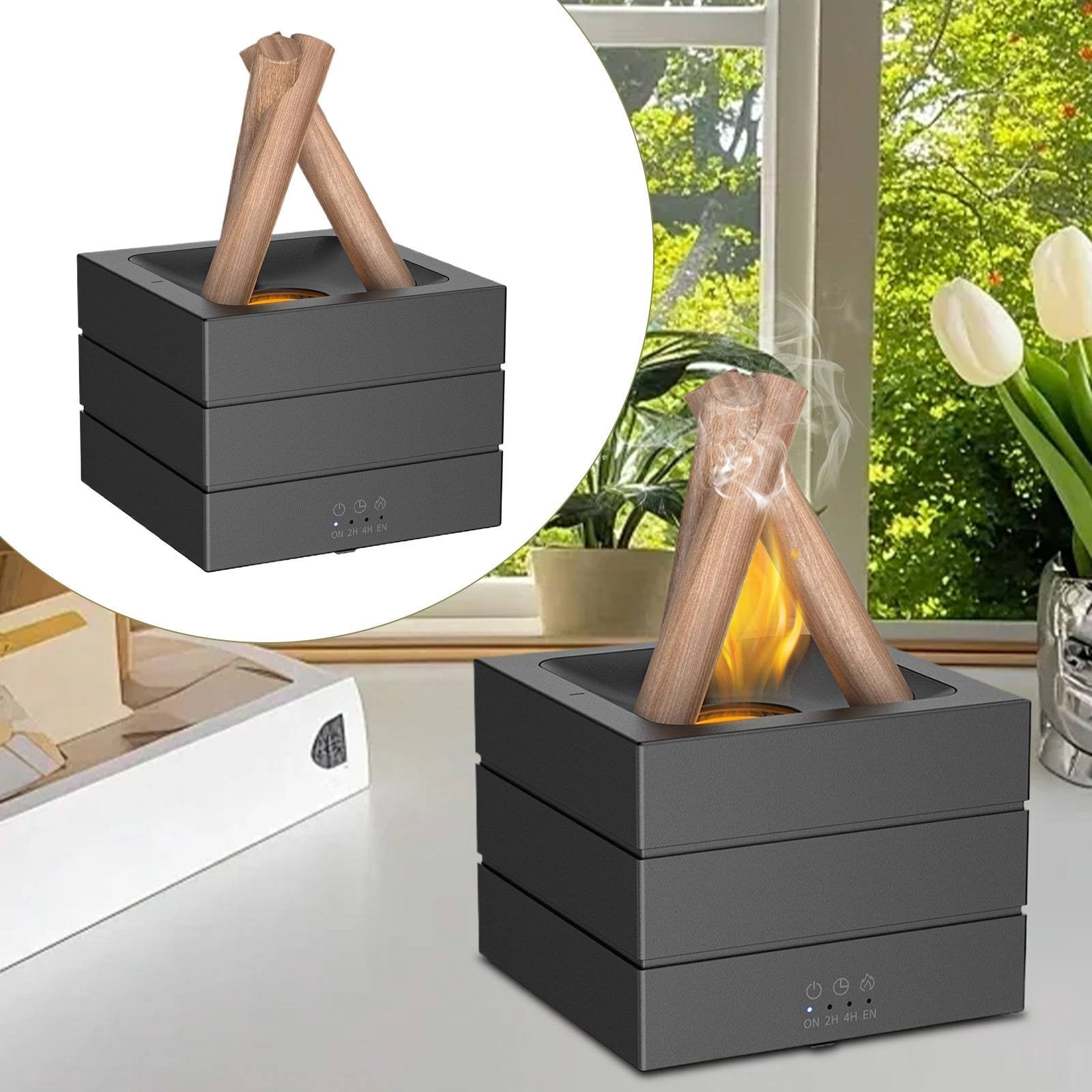 Bonfire Diffuser 280ml, 2-in-1 Campfire Flame Fire Air Purifier and Humidifier, 7-Color Fireplace Campfire Aromatherapy Essential Oil Diffuser for Bedroom - Timer (2/5/6H), Auto-Off, Type-C