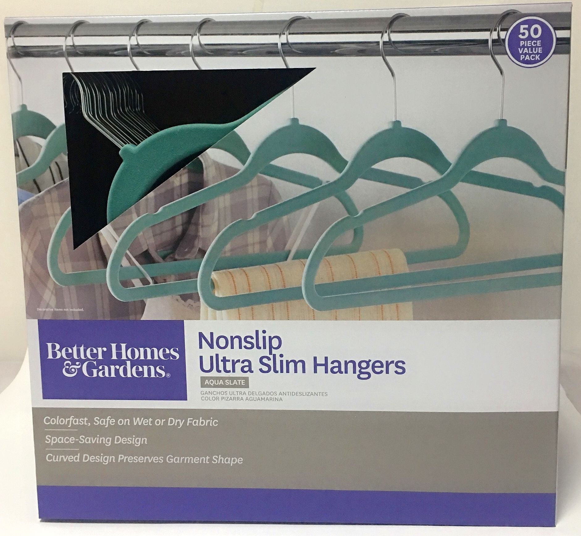 Better Homes & Gardens Non-Slip Velvet Clothes Hangers, 100 Pack