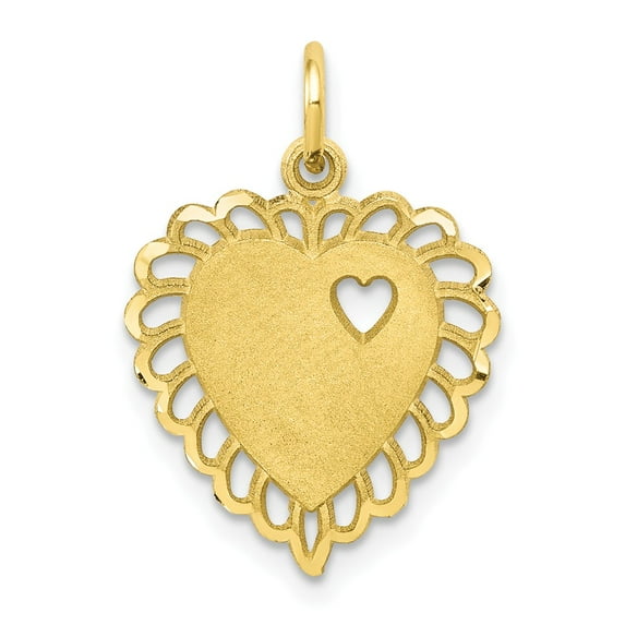 FB Jewels 10K Yellow Gold Heart Charm