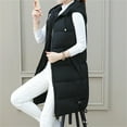 thumbnail image 4 of Niaviben Long Puffer Vest Women Hooded Vest Warm Vest for Women Womans Vest Womens Jacket Puffy Jackets Women Black 2XL, 4 of 5
