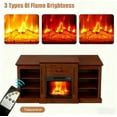 thumbnail image 4 of Tv Stand with Fireplace, 67" Rustic Media Console Table for 80" TVs, Farmhouse Entertainment Center with 23" Electric Fireplace Heater, Open Shelves, Side Cabinets, Storage for Living Room, 4 of 5