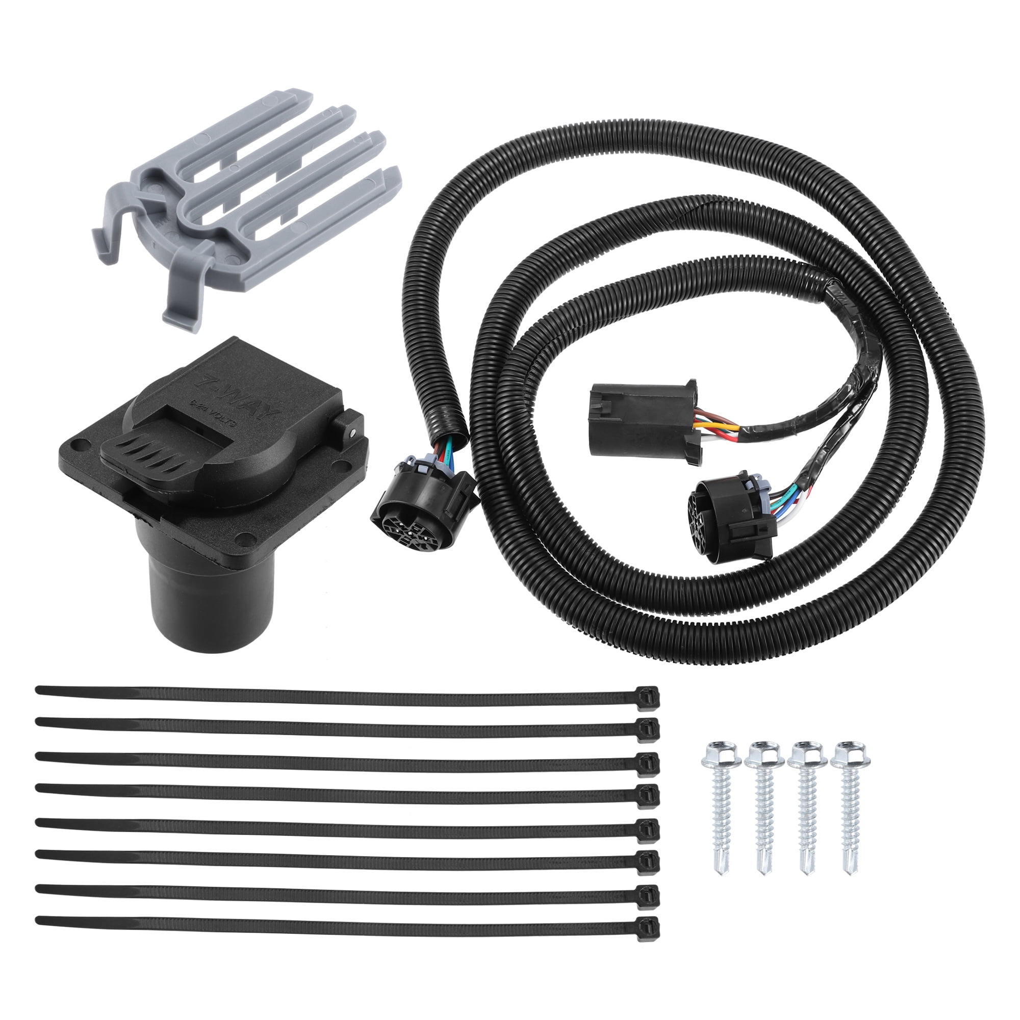 Unique Bargains 1 Set 7Pin Truck Bed Trailer Wiring Harness Extension