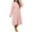 Pink, variant on QNANSPI Robes for Women, Soft Women's Bathrobe, Women's Fall Winter Soft Solid Color Long Sleeve Pullover Bathrobe Zip Cardigan Outerwear Sleep Robe
