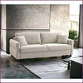 thumbnail image 6 of Haran Stylish Fabric Pull-Out Sleeper Sofa with Storage - Queen-Sized Bed - Living Room | Beige | Solid Wood Frame | Loose Back, 6 of 17