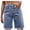 Blue-08, variant on REALiKUN Denim Bermuda Shorts Women Frayed Hem Jean Short Streetwear Straight Leg Short with Pocket