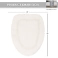 thumbnail image 4 of Home Weavers Allure Collection Toilet Lid Cover, 100% Cotton Soft Elastic Fit, Machine Washable, 18"x18", White, 4 of 11