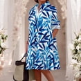 thumbnail image 2 of Vestido camisero Medlor con estampado floral casual de manga larga para mujer, 2 of 2