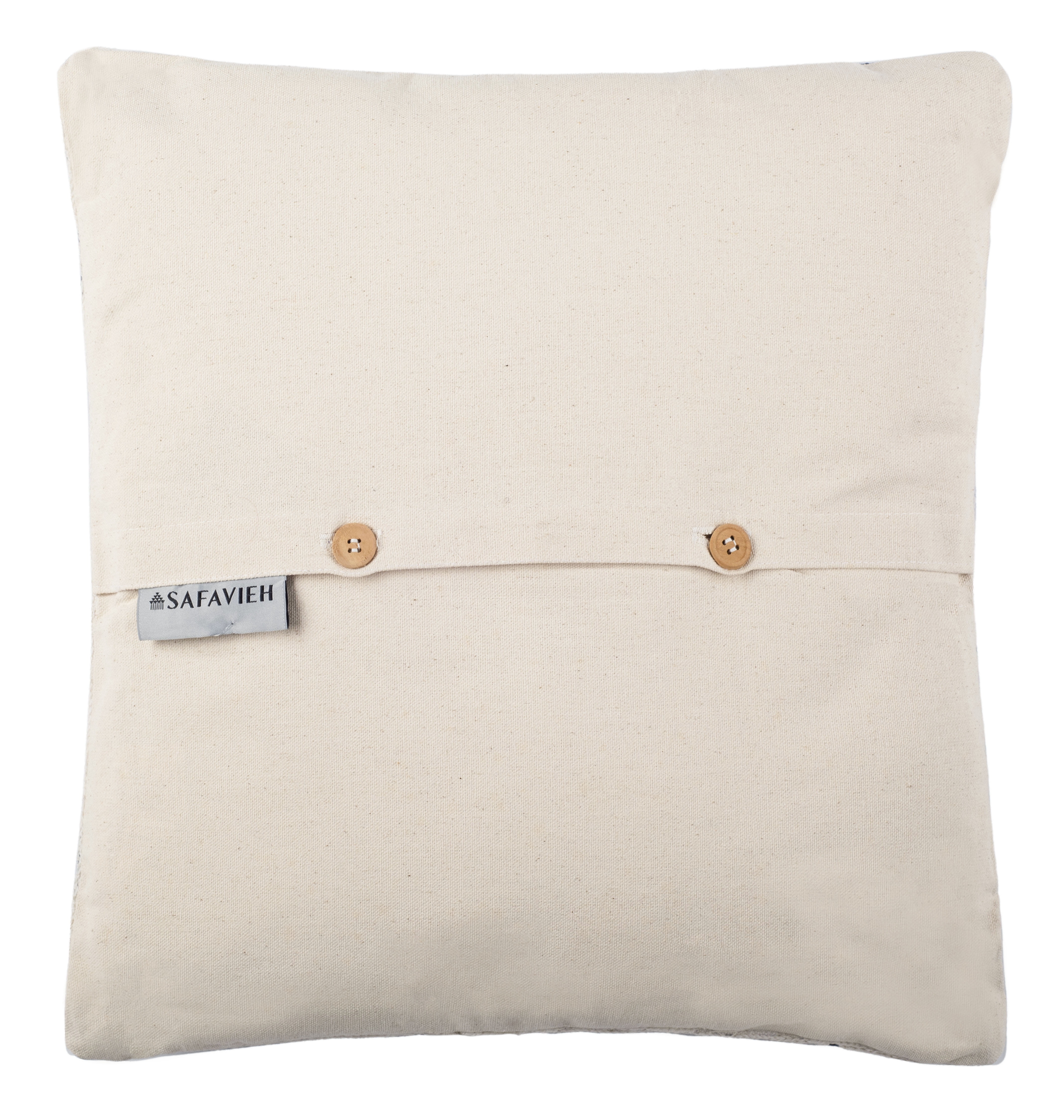 Safavieh Tealea 18" x 18" Contemporary Charcoal Zig-Zag Striped Decorative Pillow