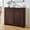 Walnut, variant on 39.4" Walnut Boho Small Sideboard Buffet Cabinet, Thin Rattan 2-Door Kitchen Storage Cabinet, Wooden Console Table for Living Room Entryway