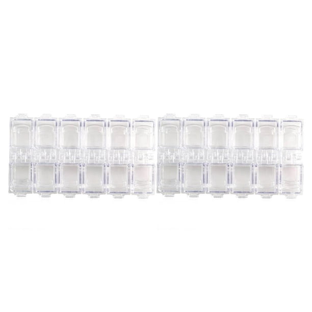 Minnieouse Gran oferta, 1 unidad, caja de almacenamiento vacía de diamantes de imitación para decoración de uñas de 12 rejillas de plástico Type4 NO4