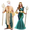 thumbnail image 2 of Disfraz de Halloween para adultos, disfraz de pareja, disfraz de reina y rey para actuación, 2 of 5