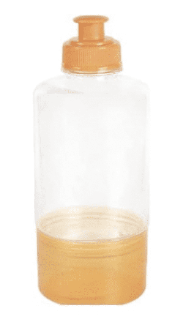 Set of 4 Clear Water Bottles with Removable Snack Compartments, 13 oz. Bulk