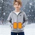 thumbnail image 4 of ToyKingdee Heated Hoodie Sweatshirt 5 Heating Zones Full-Zip Hooded Jacket Boys Girls Youth Winter Electric Heating Sweater, 4 of 9