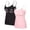 Black, variant on 2 Piece Built In Bra Tank Tops for Women Shelf Bra Camisoles Adjustable Spaghetti Strap Shelf Bras Workout Basic Padded Undershirts