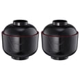 thumbnail image 1 of 2Pcs Miso Soup Bowl with Lid Japanese Rice Bowl Traditional Miso Soup Bowl Cutlery Tableware, 1 of 8