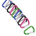 thumbnail image 4 of Unique Bargains Colorful Aluminum Carabiner Keychain Clip D Shaped Keyring 10pcs, 4 of 6