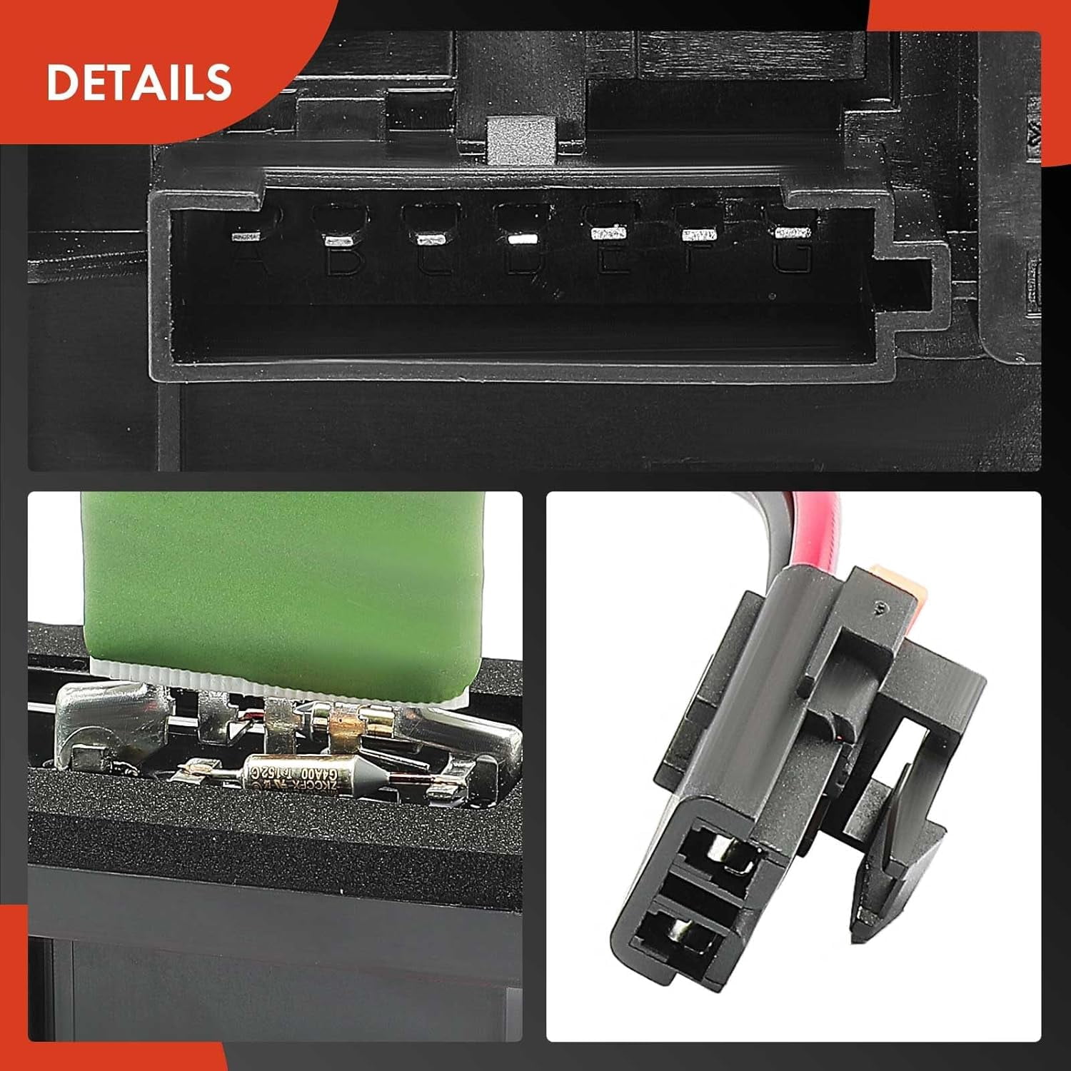 A-Premium Blower Motor Resistor Replacement for Chevy Silverado 1500 2500 3500 Tahoe GMC Sierra 1500 HD 2500 HD Yukon Cadillac Escalade EXT