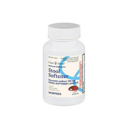 Foster & Thrive Regular Strength 100 mg Stool Softener - 100 ct