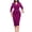 Purple, variant on Dresses For Women Business Wear Lapel Solid Color Long Sleeve Button Slim Dress Black