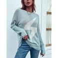 thumbnail image 2 of Blusa de manga larga con cuello alto y hombros descubiertos a la moda para mujer, Top de invierno Adepaton CJWUS-3350, 2 of 8